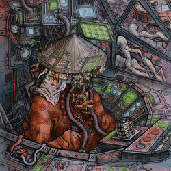 Asian cyberpunk - Pilot Samurai - Personal project