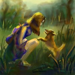 Девочка с собакой