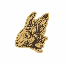 Кролик (эскиз деревянного значка)