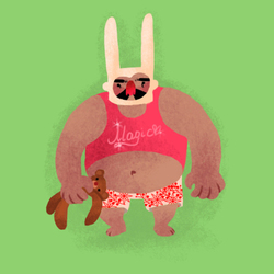 Иллюстрация милого мужчинки (Брутально мило)