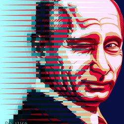 Путин  Поп-арт постер