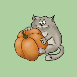 Тыква и кот