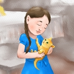 Маруся с котенком