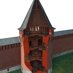 Разрез башни смоленской крепости