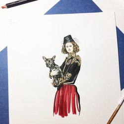 Акварельный скетч