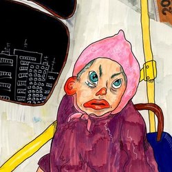 babushka in tram