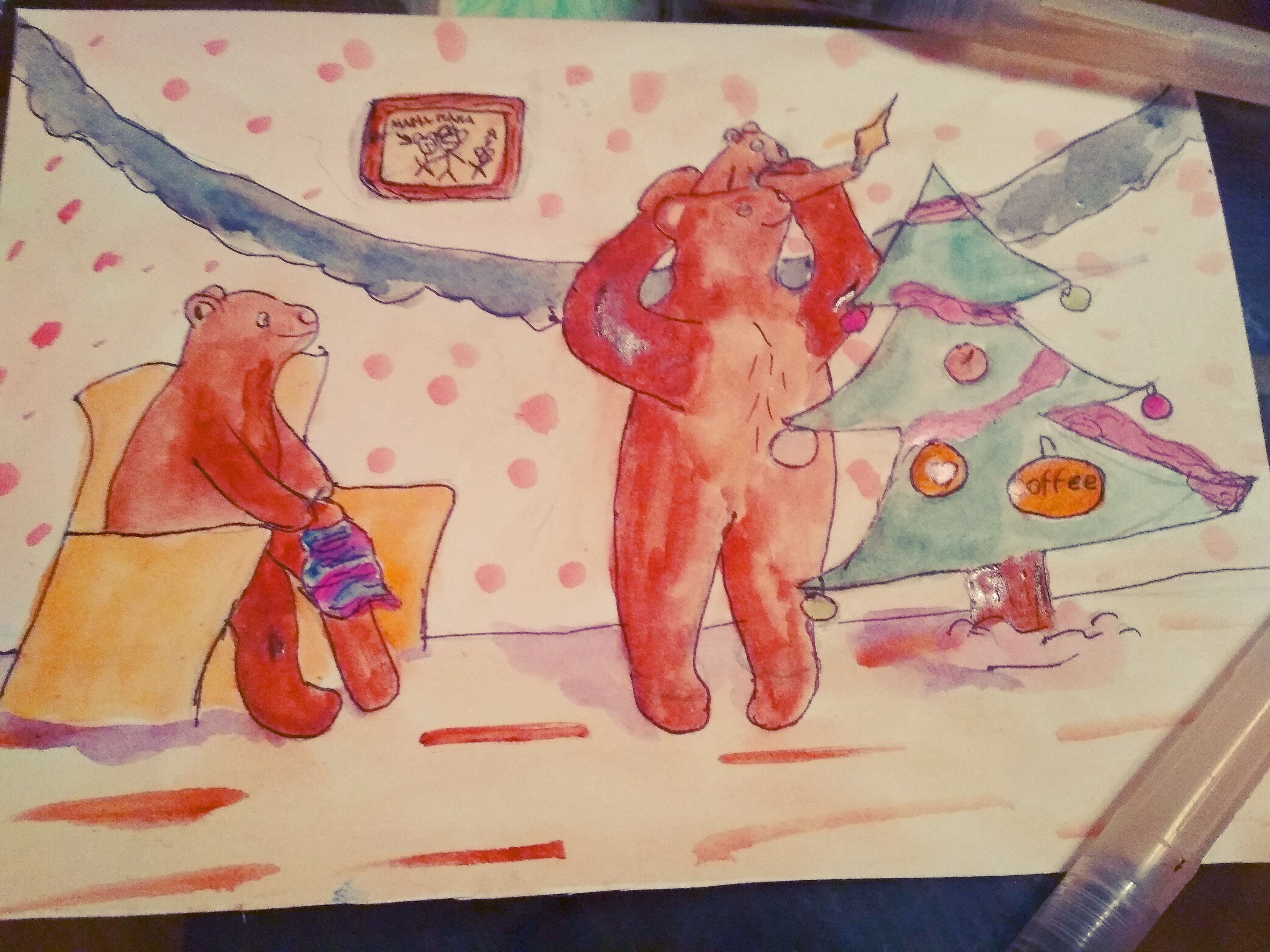 Мишки готовятся к Новому году