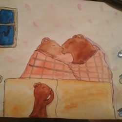 Семья медвежат встречает Новый год