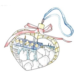 Сердце. Новогодние открытки.