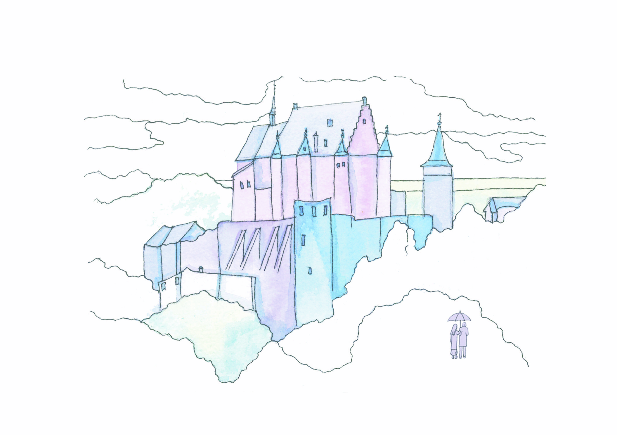 Замок Вианден. Страна Люксембург.