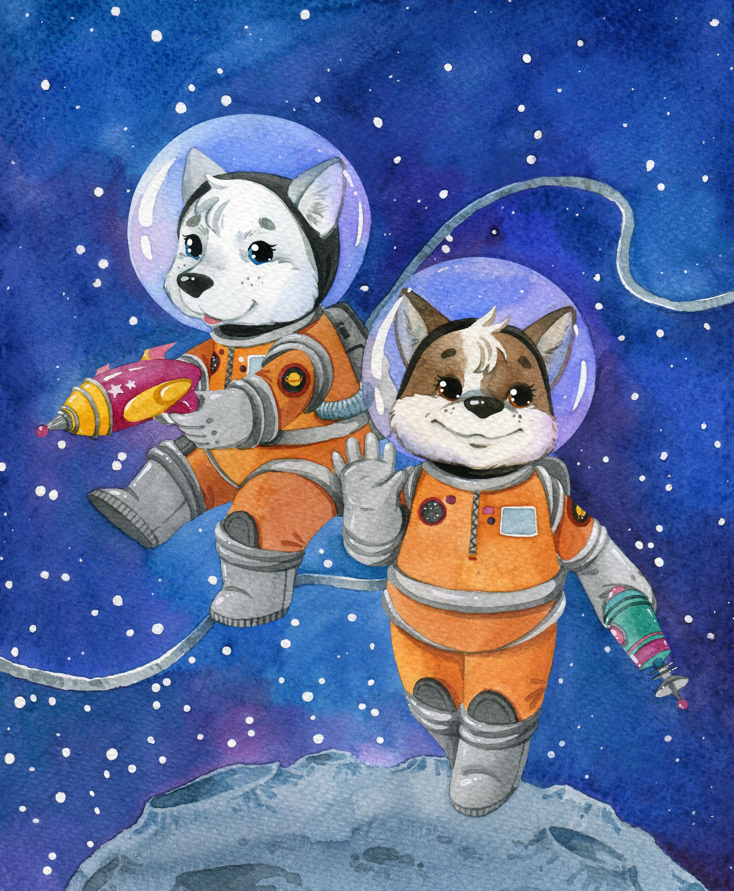 Животные в космосе для детей