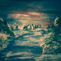 Нось в заснеженном лесу