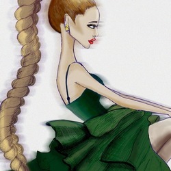 Зеленое платье