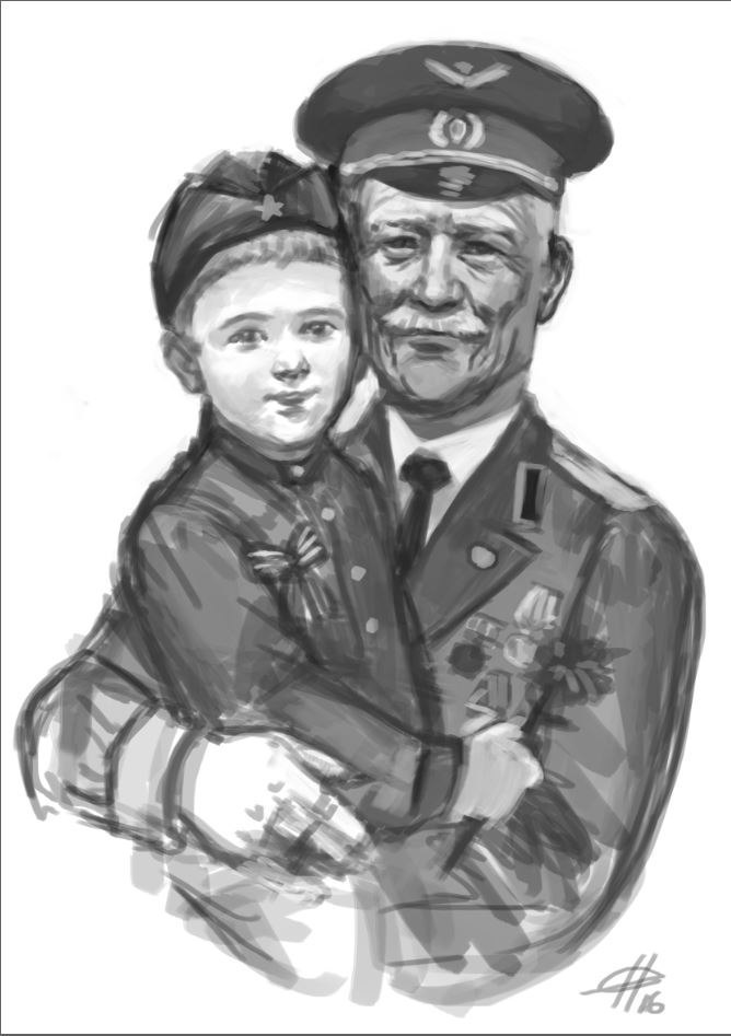 Папа рисует 9 мая. Портрет ветерана Великой Отечественной. Портрет военного рисунок. Портрет дедушки военного. Семейный фотопортрет военный.