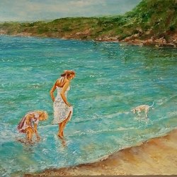 Прогулка на берегу.