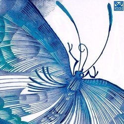Бабочка серебристо-голубая