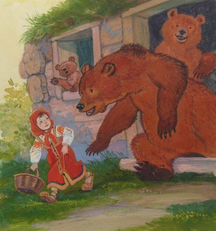 Сказка в картинках 3 медведя