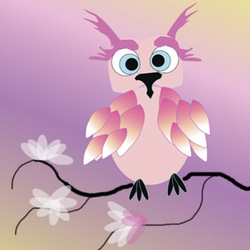 розовая сова