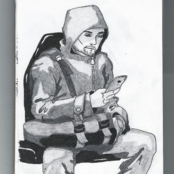 Мужчина с телефоном.