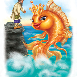 Золотая рыбка. Иллюстрирование карточек для детской игры