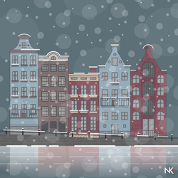 Снег в Амстердаме