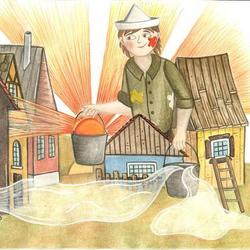 Утро - веселый маляр