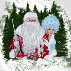 Santa Claus and Snow Maiden