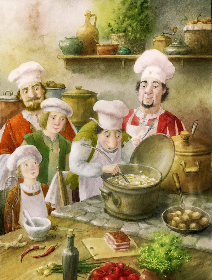 Иллюстрация В.Гауф .Карлик Нос в стиле графика | Illustrators.ru