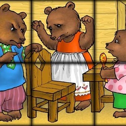 Рисунок для детских кубиков на тему русских сказок.