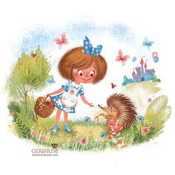 ...а в лесу маленькая Принцесса встретила мудрого Ёжика-портного..))