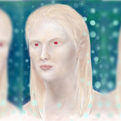 Девушка альбинос