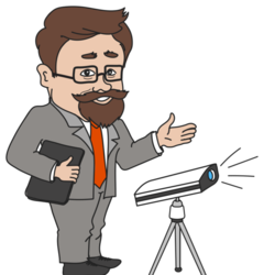 профессор с проектором