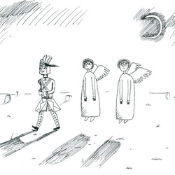 Иллюстрация к сказке "Солдат и Смерть" Афанасьева (11 лет)