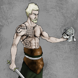 Кельтский воин (в цвете)