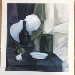 Живописный натюрморт 3 цвета