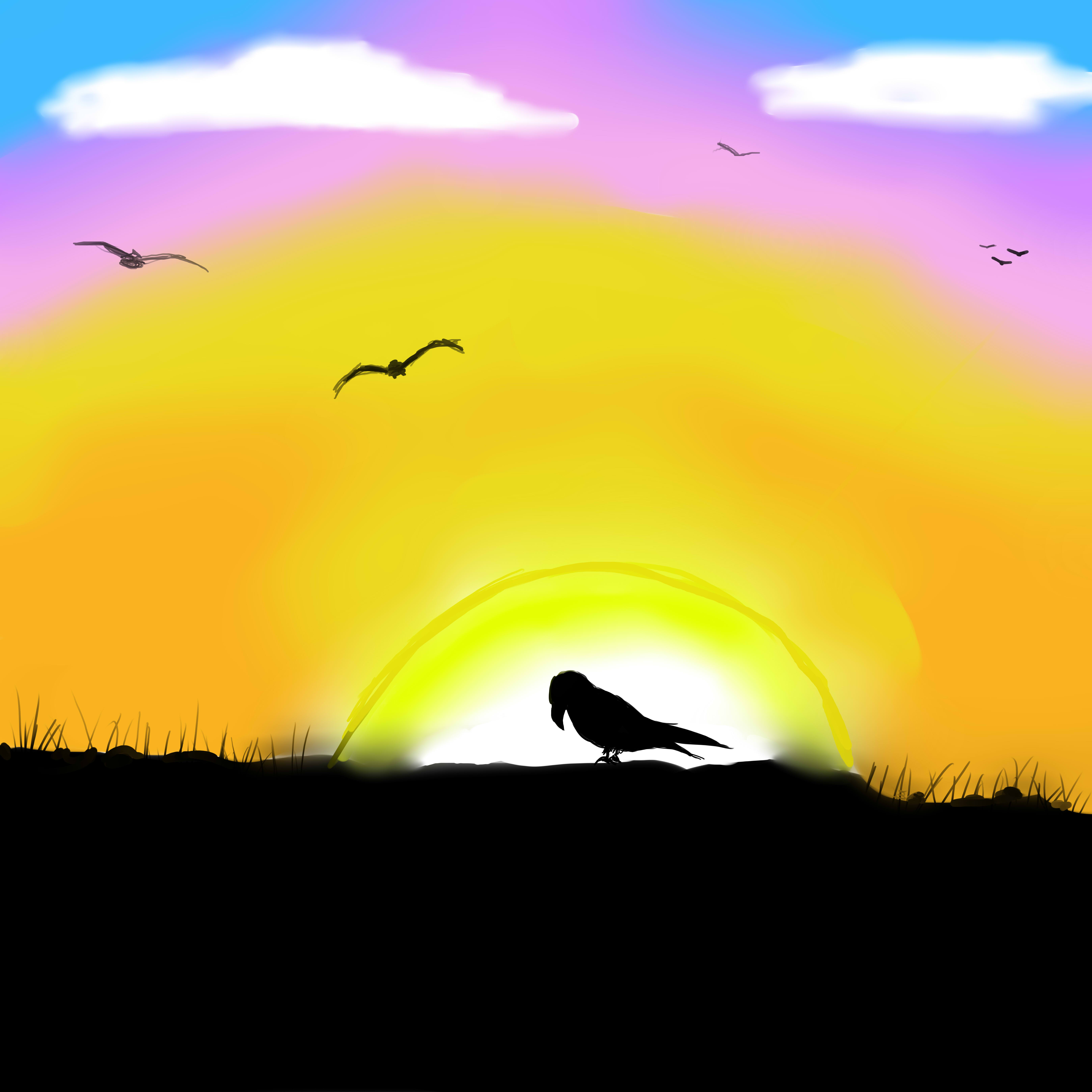 Иллюстрация закат | Illustrators.ru