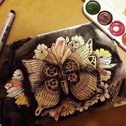 "стимпанк бабочка"