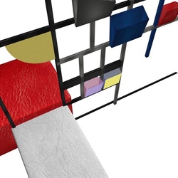 разработка пуфа в стиле неопластицизм