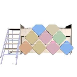 выдвижная кровать трех ярусная для спальной комнаты в детском саду