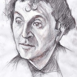 Марк Шагал, эскиз к портрету.