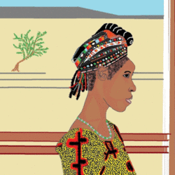 Профиль африканской девушки 