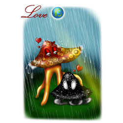 Love is: raining