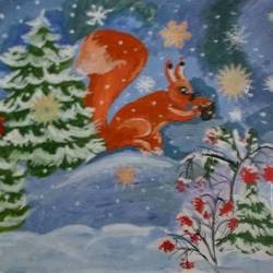 Белка с шишкой