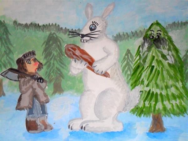 Заяц-защитник