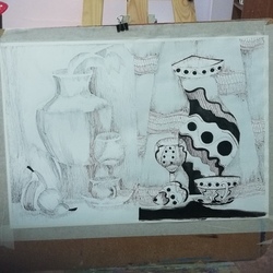 Ваза с чашкой