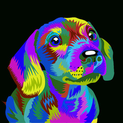 Скетч портрет таксы Джоник