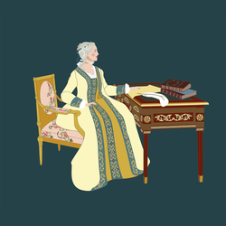 Екатерина II за письменным столом