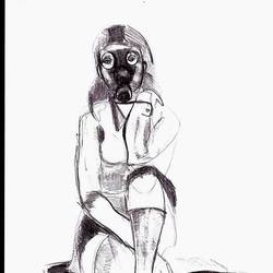 скетч девушка в противогазе