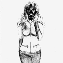 Девушка с телефоном скетч