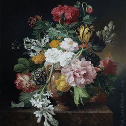 Копия натюрморта мастера - Ян Франс ван Даэль / Jan Frans van Dael (1764-1840), "The Broken Tuberose".